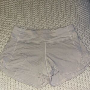 White LuluLemon shorts